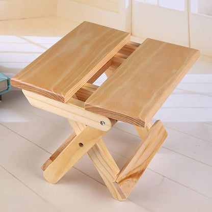 Solid Wood Folding Step Stool For Home, Play, Fishing, Garden, 24X19X17.8 Cm - Image 3