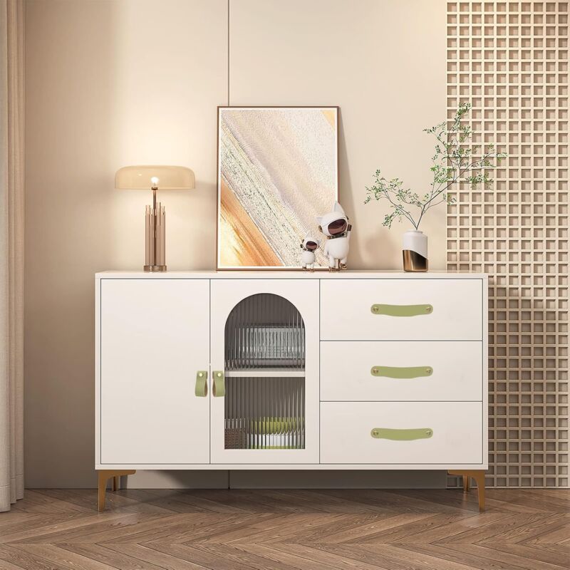 4 pcs Leather Handle Furniture Knobs Leather Handles Window Leather Door Knobs Wardrobe Door Knobs For Cabinets - Image 3