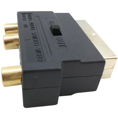 Rgb Scart 21 Pin Male To 3 Rca Av Female Converter + Video Adapter (Black) - Image 2