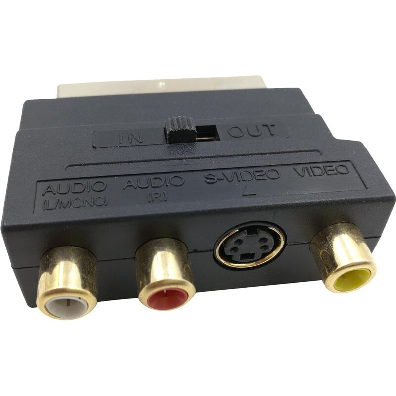Rgb Scart 21 Pin Male To 3 Rca Av Female Converter + Video Adapter (Black) - Image 4