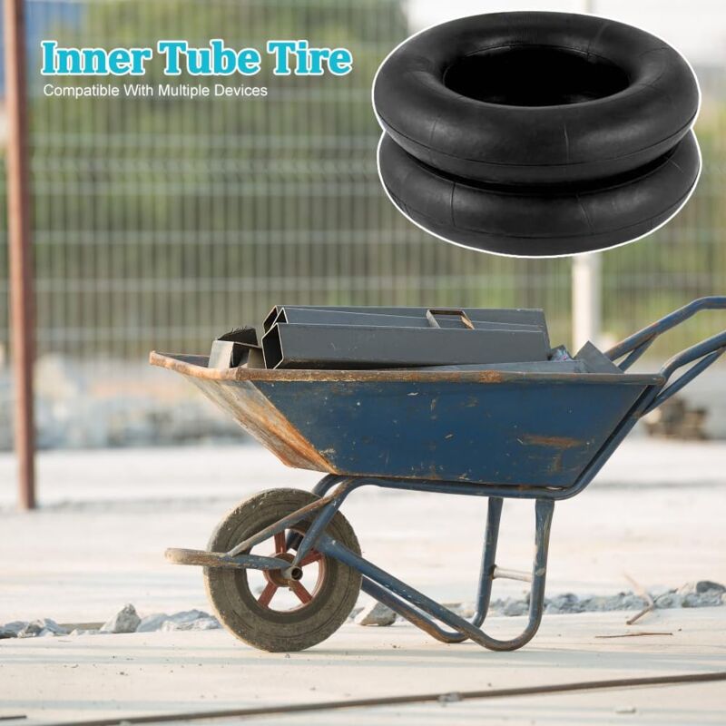2 pcs Wheelbarrow Inner Tube, 4.80/4.00-8 Wheelbarrow Inner Tubes, Wheelbarrow Inner Tubes, For Handcart, Transport - Image 3