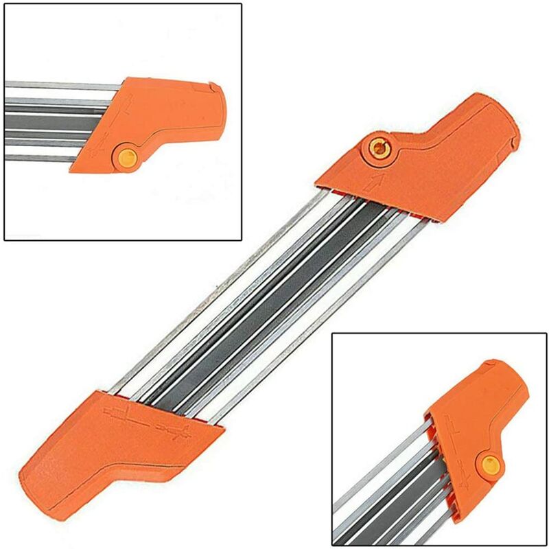 2 In 1 Easy File Chainsaw Chain Sharpener 3/8"/4.0Mm, Chainsaw Pitch Fast Teeth Sharpening Set With Handles, Fits All - Image 2