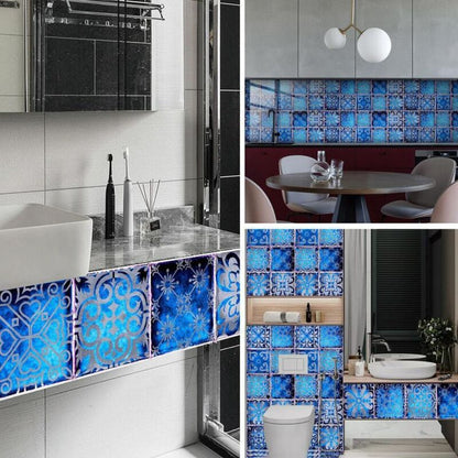 10 pcs Wall Tile Stickers Self Adhesive Tile Sticker Wallpaper For Kitchen Living ROom Bathroom Home Decor 20X20Cm - Image 3