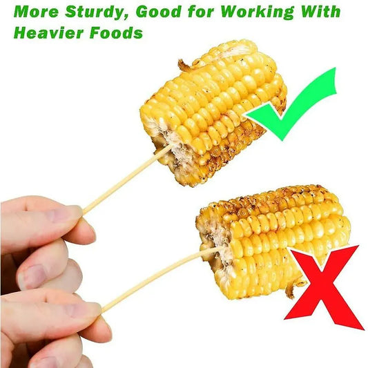 400 Wooden Bamboo Skewers Sticks For Bbq Fruit Chocolate Fondue Fountain 15Cm - Image 4