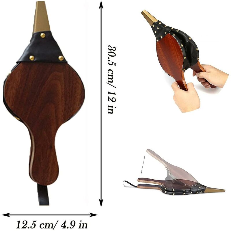Fireplace Bellows, Wood Fire Blower, Fireplace Bellows, Wood Fire Bellows, With Strap, For Barbecue, Fireplace, Wood - Image 2