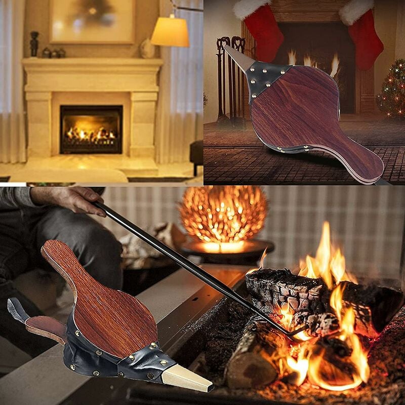 Fireplace Bellows, Wood Fire Blower, Fireplace Bellows, Wood Fire Bellows, With Strap, For Barbecue, Fireplace, Wood - Image 4