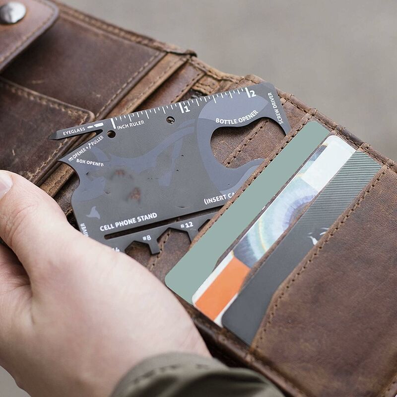 Multi Tool,18 In 1 Multifunction Card Tool Holder Stainless Steel Multi-Tools Pocket Tools Gadget Bottle Opener Men - Image 3