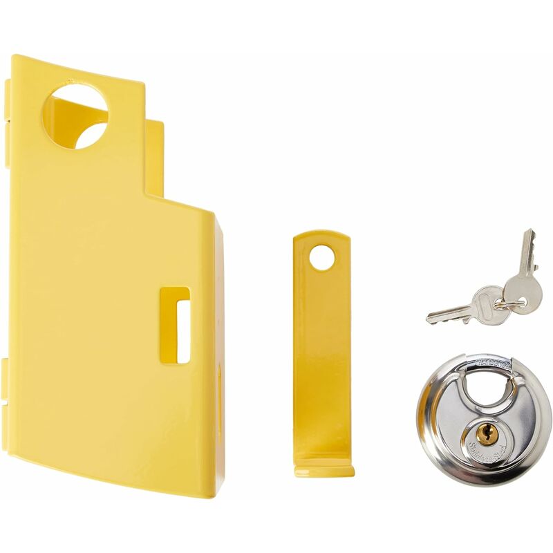 Heavy Duty Steel Caravan/Trailer Hitch Lock With Padlock - Image 3