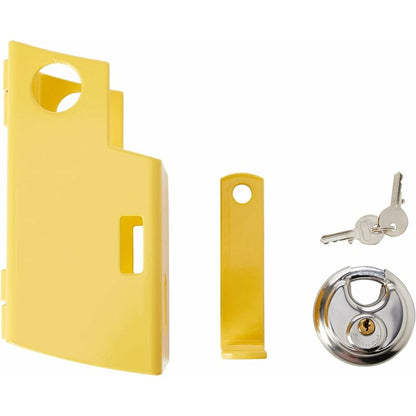 Heavy Duty Steel Caravan/Trailer Hitch Lock With Padlock - Image 3