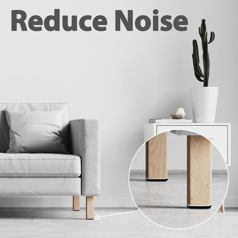 Furniture Sliders, 16 Pieces Ptfe Teflon Square Self-Adhesive Furniture Sliders Suitable For Smooth Floors And Carpets - Image 3