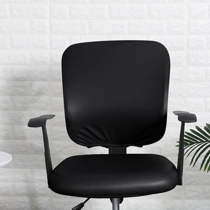 Pu Office Chair Cover Removable Stretch Armchair Cover Swivel Chair Protector Waterproof Oilproof For Banquet Home, - Image 2