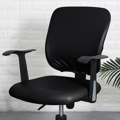 Pu Office Chair Cover Removable Stretch Armchair Cover Swivel Chair Protector Waterproof Oilproof For Banquet Home, - Image 4