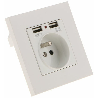 Sharplace Wall Socket, Wall Socket, Dual Usb 5V/2100Ma, 2 Port Usb Socket Convenient And Easy To Manage - Image 2