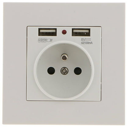 Sharplace Wall Socket, Wall Socket, Dual Usb 5V/2100Ma, 2 Port Usb Socket Convenient And Easy To Manage - Image 4
