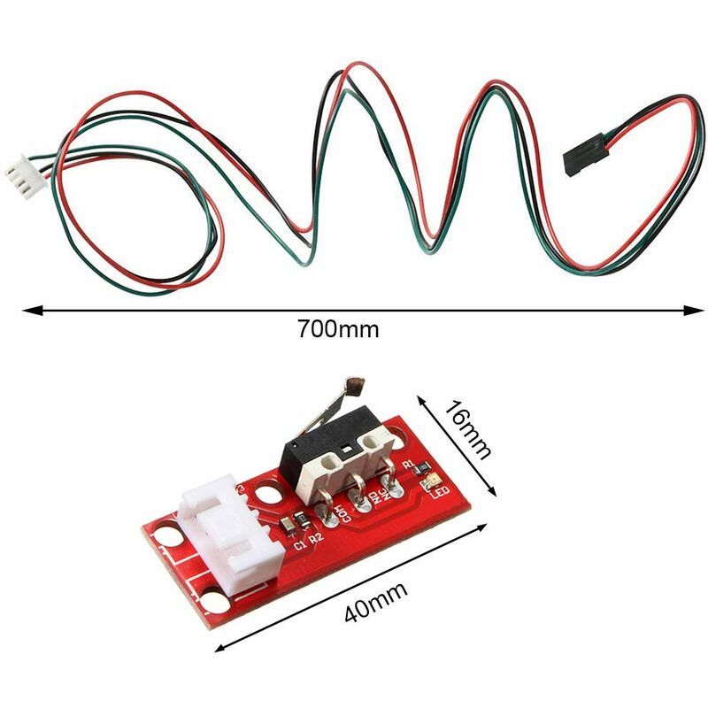 6 pcs Mechanical Limit Switch End Stop For 3D Printer Reprap Prusa Mendel Cnc Arduino Mega 2560 Ramps 1.4 - Image 4