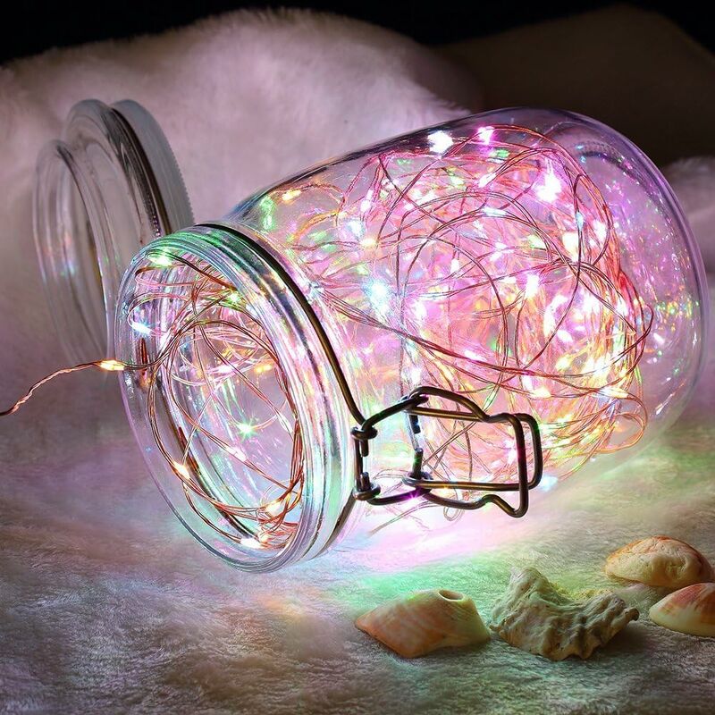 Christmas Fairy Lights LED Multicolor String Lights 2 Pack 10M 100 LEDs Battery Operated String Lights For Bedroom - Image 4