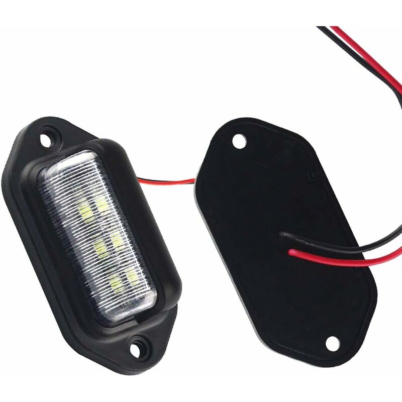 Universal 6LED LED License Plate Light Door Step Light For Trailer Rv Truck 2 Pack - Image 4