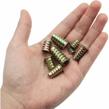 230 pcs Zinc Alloy Hex Threaded Insert Nuts Threaded Insert Nuts External Thread M4 M5 M6 M8 For Wood Furniture Nut - Image 4