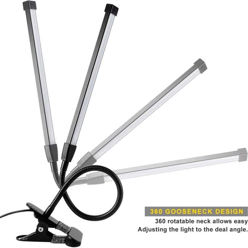 8W Dimmable Usb Desk Lamp With 3 Modes (Cool/Warm/Natural) 10 Brightness Levels LED Desk Lamp For Office, Education, - Image 3