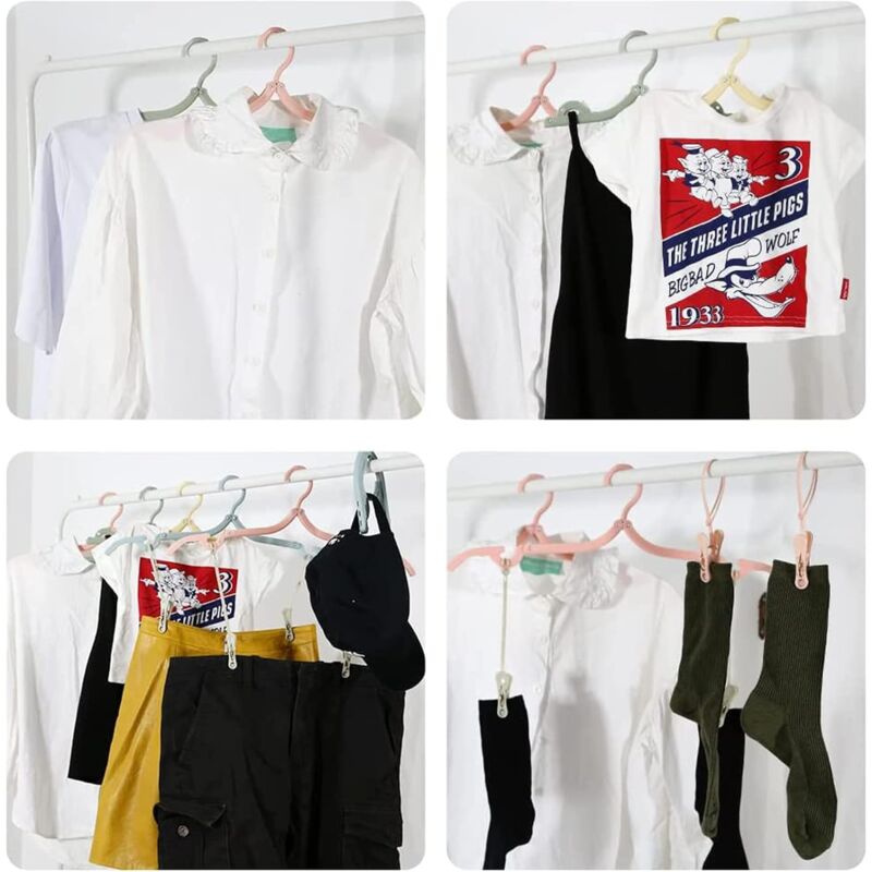 12 Pack Portable Foldable Plastic Travel Hangers Space Saving With Non-Slip Multi-Functional Travel Accessories For - Image 2