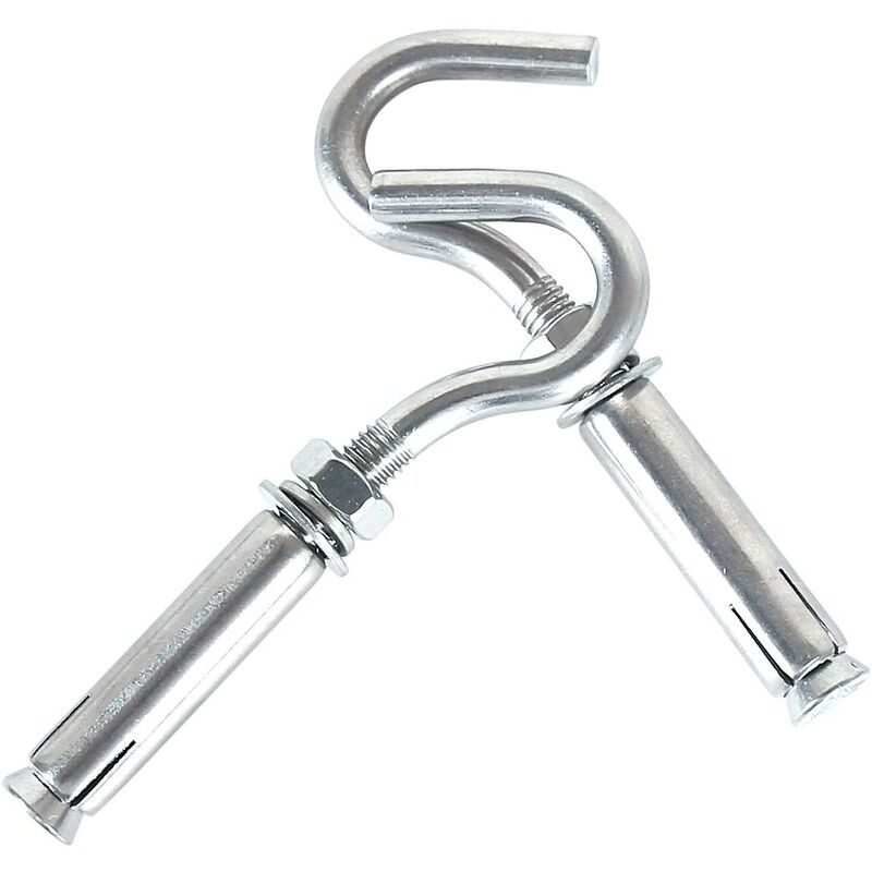 M10 304 Stainless Steel Expansion Bolts Anchors Bolts Open Hook Expansion Screws Bolts 5-Pack