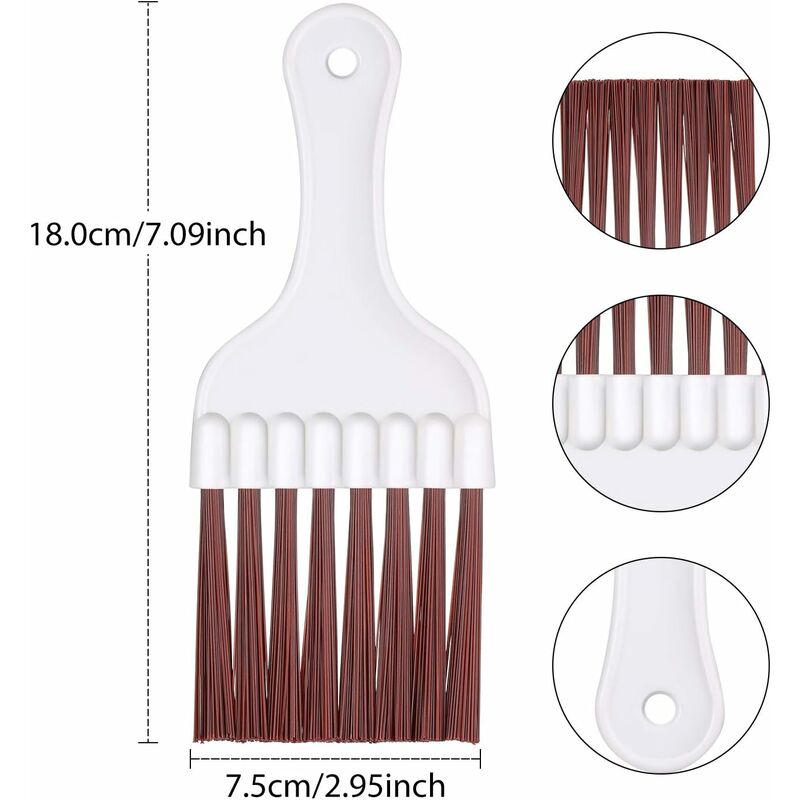 3 pcs Air Conditioner Condenser Cleaning Brush, Stainless Steel Air Conditioner Fin Cleaner, Refrigerator Coil Cleaning - Image 2