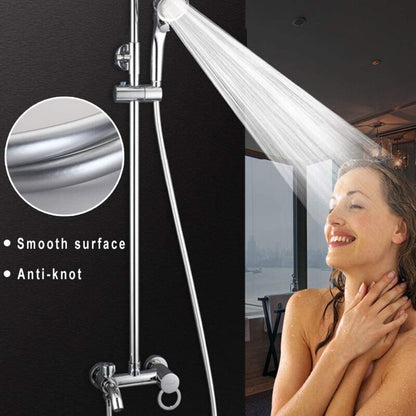 2M Extra Long Smooth Chrome Shower Hose (G1/2) - Image 4