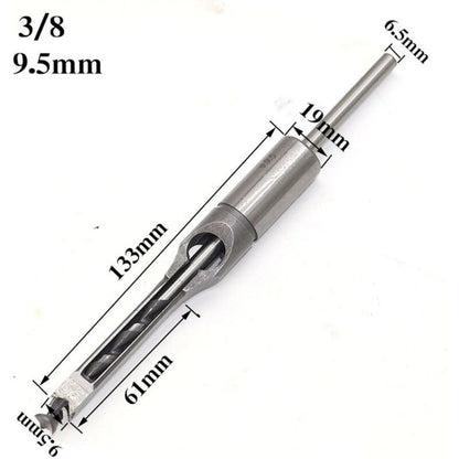 4 pcs Chisel Set Square Hole Drill Bits, Steel Hollow Chisel Woodworking Tools Set (1/4-1/2-5/16-3/8 Inch) - Image 2