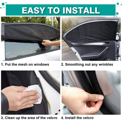 Baby Car Sun Shade, 2 Pieces Car Sun Sock By Blocking Uv Rays By Protecting Car Sun From Children And Pets (Black) (Xl) - Image 4