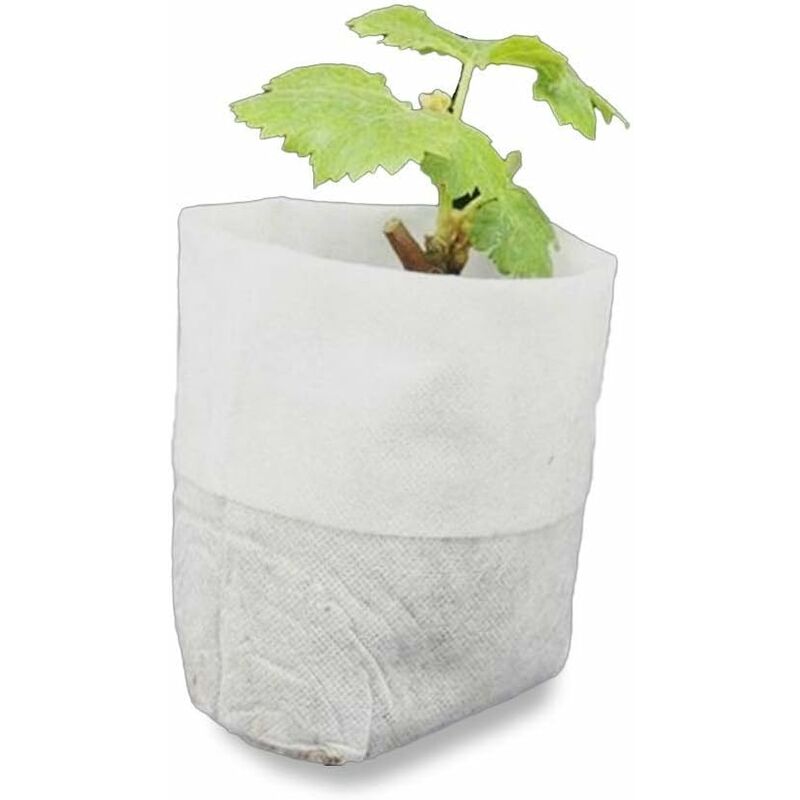 500 pcs Non-Woven Plant Bags, Biodegradable Non-Woven Fabric Plant Bags Seedling Grow Bags For Tomatoes, Flowers, - Image 2