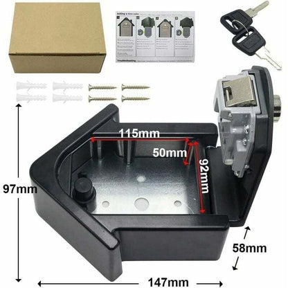Wall Mounted Key Safe Box With Digital Code & Emergency Keys, Large Key Safe Box Xl Size Outdoor Key Safe For Home, - Image 2