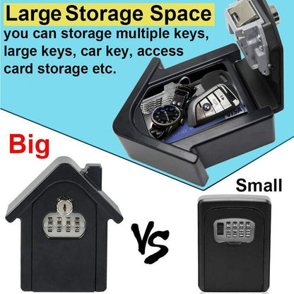 Wall Mounted Key Safe Box With Digital Code & Emergency Keys, Large Key Safe Box Xl Size Outdoor Key Safe For Home, - Image 3