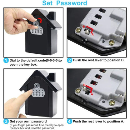Wall Mounted Key Safe Box With Digital Code & Emergency Keys, Large Key Safe Box Xl Size Outdoor Key Safe For Home, - Image 4