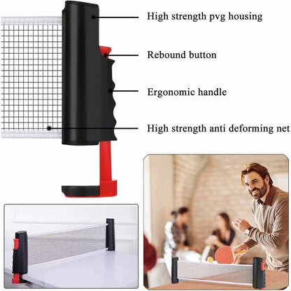 Retractable Table Tennis Net, Portable Table Tennis Net Stand, Perfect For Ping Pong Table, Desk, Dining Table, - Image 2