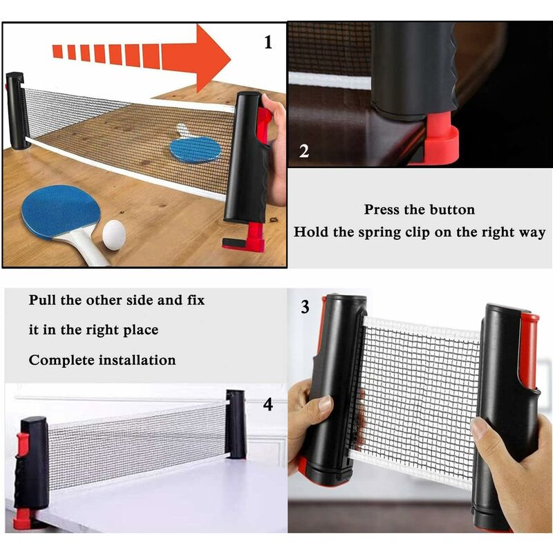 Retractable Table Tennis Net, Portable Table Tennis Net Stand, Perfect For Ping Pong Table, Desk, Dining Table, - Image 3
