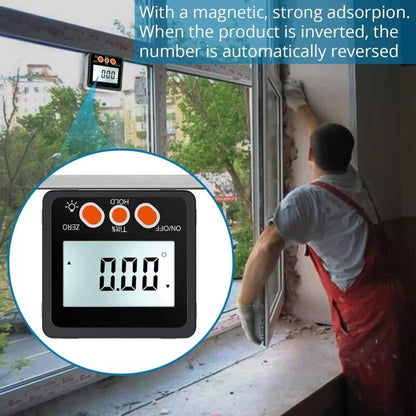 Digital Inclinometer Protractor 4 90° Level Box Angle Finder Backlight Bevel Gauge Magnetic Base Gauge In/Ft Mm/M With - Image 4
