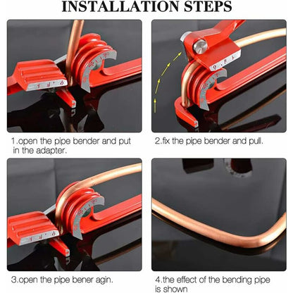 Tube Bender, 3 In 1 Tube Bender 6Mm/8Mm/10Mm Copper Tube Bender Copper Tube Cutter 180° Heavy Duty Manual Tube Bender - Image 3