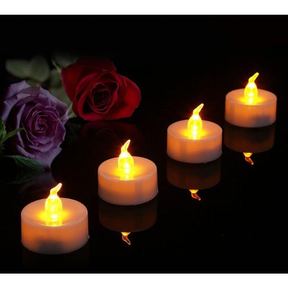24 LED Flameless Tea Light Candles - Realistic & Bright, Battery Operated - Long Lasting For Wedding, Holiday, Party - Image 2