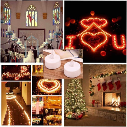 24 LED Flameless Tea Light Candles - Realistic & Bright, Battery Operated - Long Lasting For Wedding, Holiday, Party - Image 4