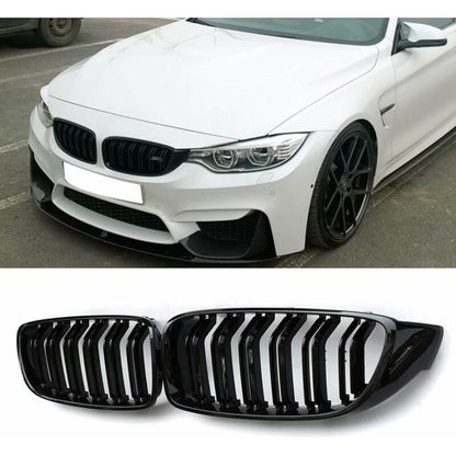 Car Front Grille Grill - Gloss Black - Image 2
