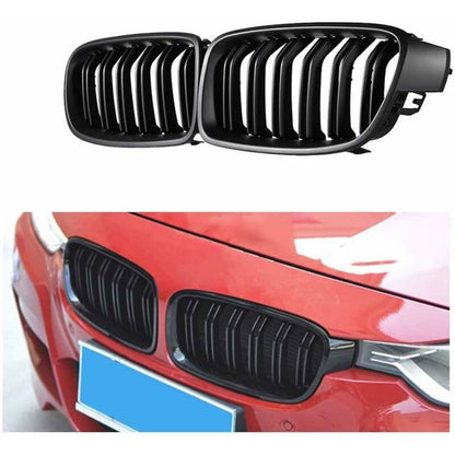 Car Front Grille Grill - Gloss Black - Image 4