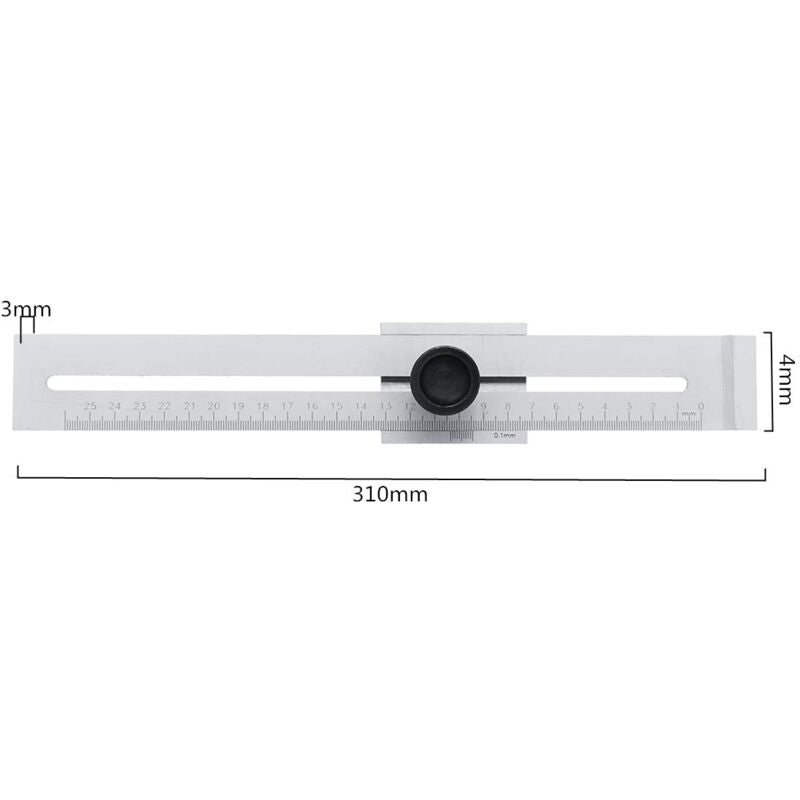 0-200Mm/0-250Mm Screw Cutting Marking Gauge For Woodworking Carbon Steel Measurement 0.1Mm Calibration Tool (250Mm) - Image 2