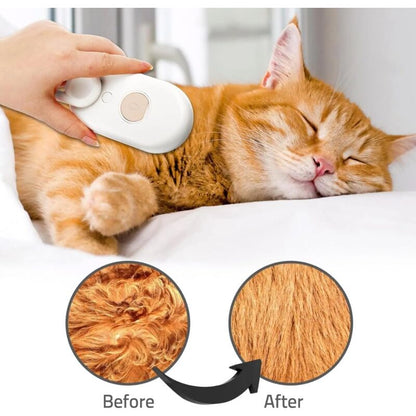 Electric Steam Brush For Dogs And Cats: Coat Care, Detangling, Relaxing Massage, Home Hygiene, Tangle Removal, Home - Image 4