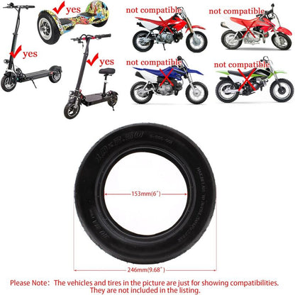 2 Pack Inner Tube 10X2.50 10" Replacement For 10 Inch Smart Self Balancing Electric Scooter For 36V 48V 400W 500W 800W - Image 2