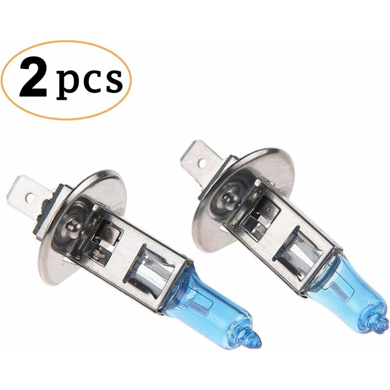 Halogen Headlight Bulb Super White 5000K 12V 100W H1 - Image 2