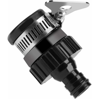 Universal Water Tap Hose Connector For Car Wash Garden Hose Quick Connector Tap Adapter Diameter Less Than 16Mm (Black) - Image 4
