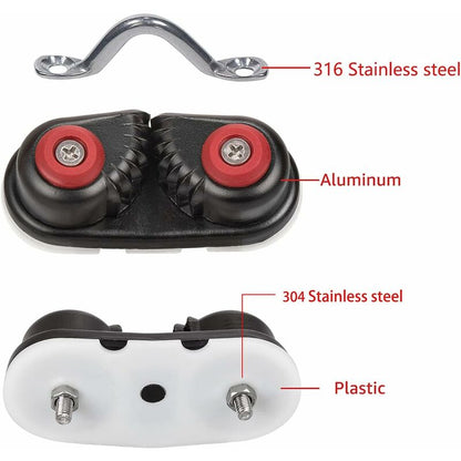 ROpe Cleats, Ball Bearing Quick Entry Cam Cleats For Line Sizes Up To 5/8 Inch, Dinghy Accessories - Image 4