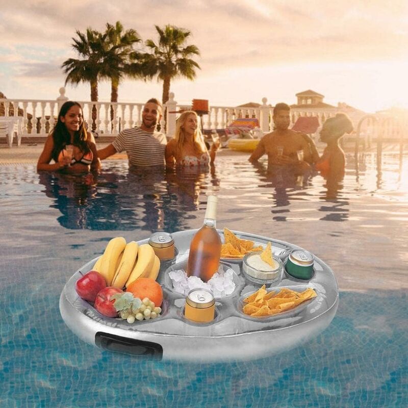 Floating Pool Cup Holder Inflatable Pool Float For Beach Inflatable Jacuzzi Mattress Pool Inflatable Glass Holder Pool - Image 2
