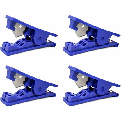4 pcs Pipe Cutter, Economical Plastic Rubber Tube Cutter For Silicone Pvc Pu Nylon Tubing, Up To 12Mm Od, Blue