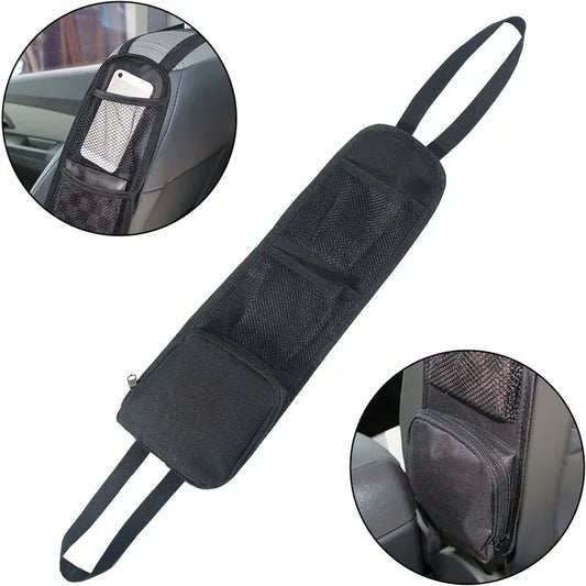 Seat Side Organizer, Storage Bag, Phone Holder, Mesh Pocket For All Front Passenger Car Seats For Cars, Trucks - Image 2